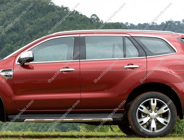 Nẹp viền khung kính cho xe Everest 2016-2018