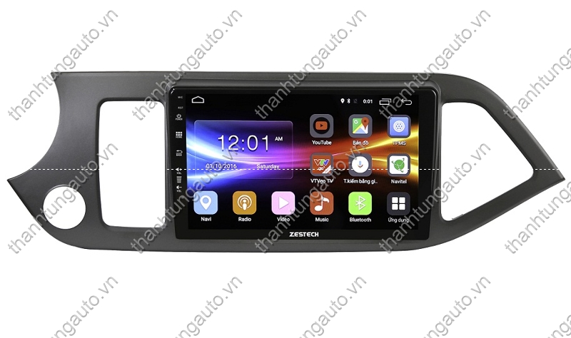 Màn hình android zestech cho xe kia morning 2012-2017