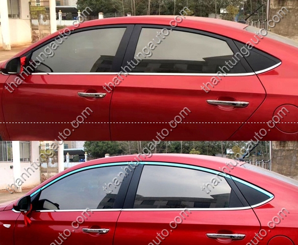 Nẹp viền khung kính cho xe Hyundai Accent 2018