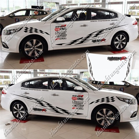 Tem dán sườn cho các loại xe oto mẫu 28