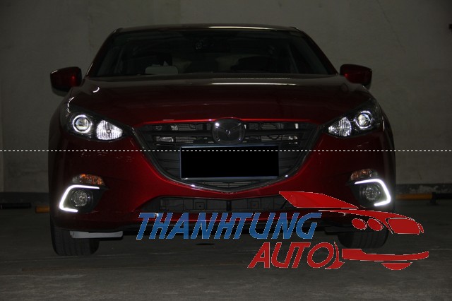 Ốp đèn gầm Led daytime mazda 3-2015 mẫu C 