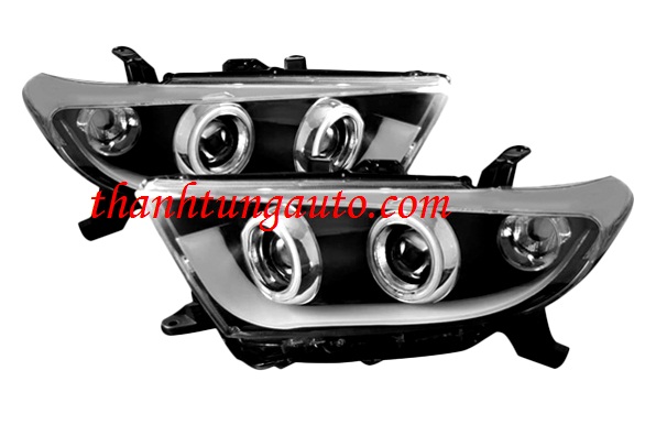 Đèn pha độ projector led cho xe Highlander (2011-2013) mẫu xám bạc