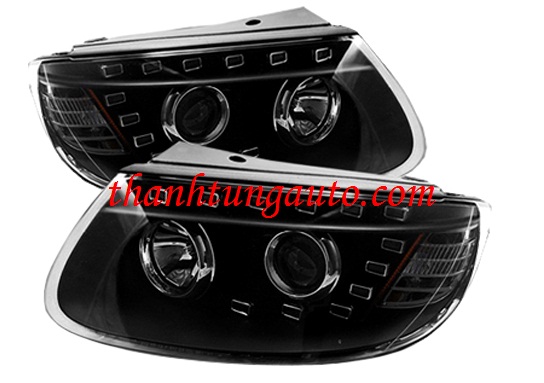 Đèn pha độ led nguyên bộ cho santafe 2008 - 2010 mẫu 1