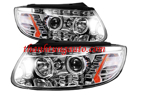 Đèn pha độ led nguyên bộ cho santafe 2008 - 2010 mẫu 2