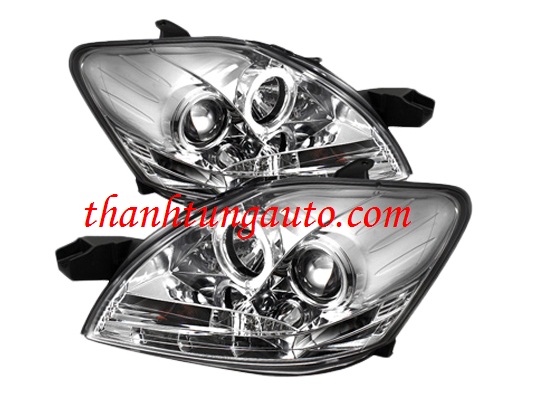 Đèn pha độ projector led cho xe Yaris (2008-2011) mẫu trắng