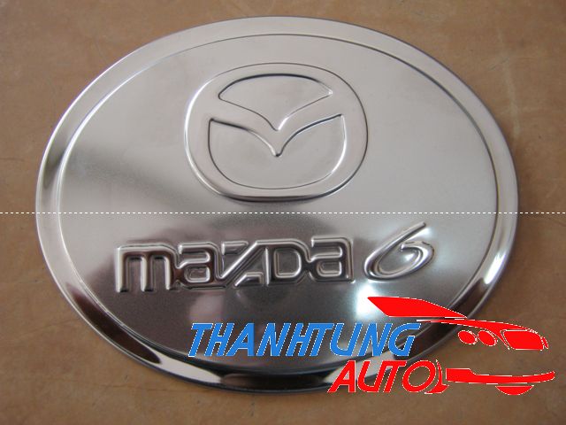 Ốp trang trí nắp bình xăng inox cho xe Mazda 6-2014