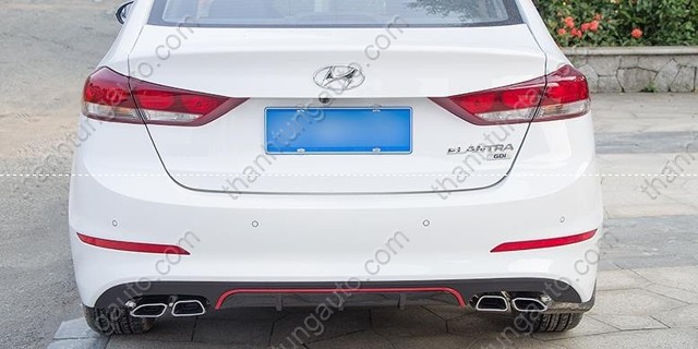 Lip sau chia 2 pô kép cho Elantra 2016-2017 