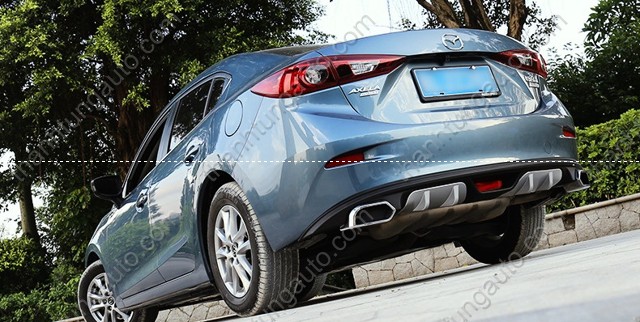 Lip sau chia 2 pô cho Mazda3 sedan 2015