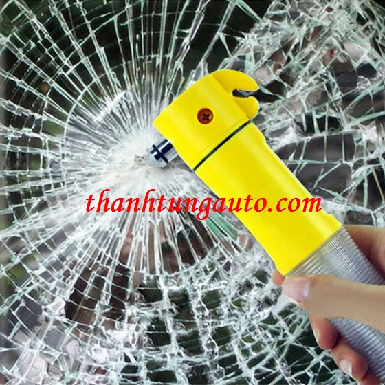 ĐÈN PIN CỨU NẠN + BÚA PHÁ KÍNH 4 TRONG 1