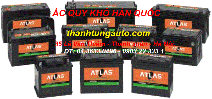 ẮC QUY KHÔ HÀN QUỐC ATLAS CHO XE Ô TÔ