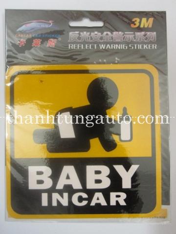 tem baby in car các loại