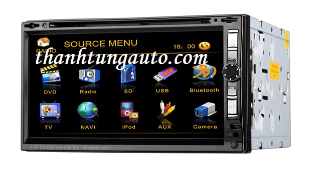 lắp màn hình dvd 6,9 inch  tặng kèm Camerra lùi HD cao cấp 