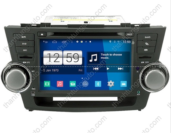 Màn hình DVD cho xe Highlander 2008 - 2013 Android S160