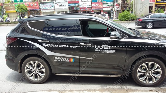 Dán tem sườn cho xe Santafe 2015