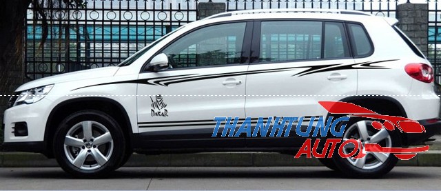 Decal trang trí sườn xe nhập khẩu 3 lớp cao cấp mẫu 8